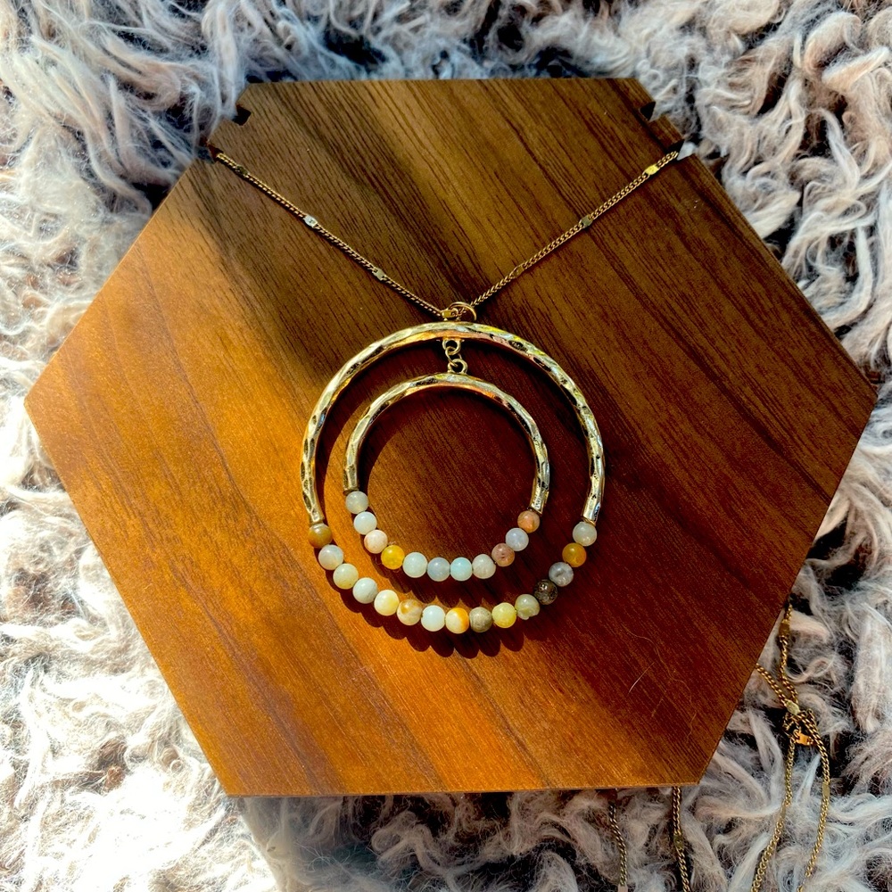 Beaded long necklace